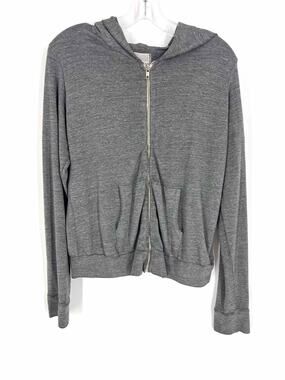 Monrow Size S Gray Hooded Designer Jacket